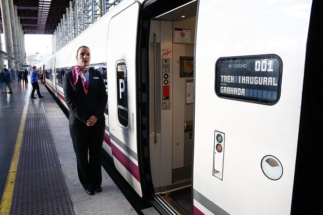 Ave inaugural a Granada (ÁLEX CÁMARA / EUROPA PRESS)