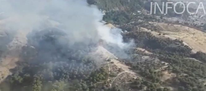 El Infoca trabaja en el incendio del Sacromonte (INFOCA)