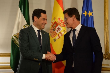 Juanma Moreno y Luis Salvador se han reunido en el Palacio de San Telmo (JUNTA)