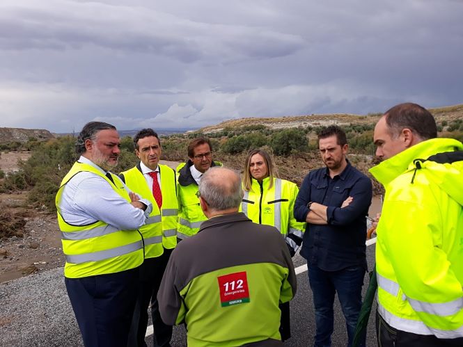Marifran Carazo ha examinado los daños del temporal (JUNTA)