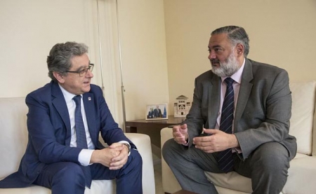 El delegado del Gobierno, Pablo García, se ha reunido con el Secretario General de Acción Exterior de la Junta de Andalucía, José Enrique Millo (JUNTA) El delegado del Gobierno, Pablo García, se ha reunido con el Secretario General de Acción Exterior de la Junta de Andalucía, José Enrique Millo (JUNTA)