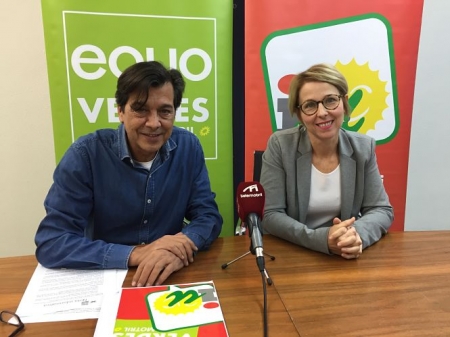 José Llorente e Inma Omiste en rueda de prensa (IU-EQUO) José Llorente e Inma Omiste en rueda de prensa (IU-EQUO)