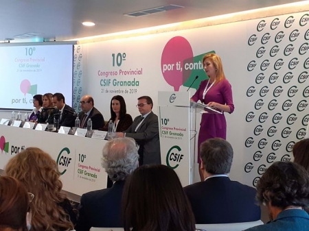 La nueva presidenta se dirige a los asistentes (CSIF) La nueva presidenta se dirige a los asistentes (CSIF)