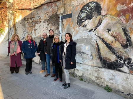 Miembros del PSOE han visitado el mural del Niño de las Pinturas (PSOE) Miembros del PSOE han visitado el mural del Niño de las Pinturas (PSOE)