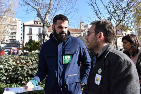 Chus Fernández y Toni Valero en la manifestación del jueves (IU) Chus Fernández y Toni Valero en la manifestación del jueves (IU)