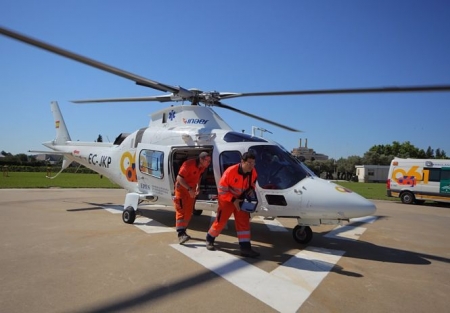 Helicóptero del 061 (EUROPA PRESS/EPES/JAVIER RAMOS) 