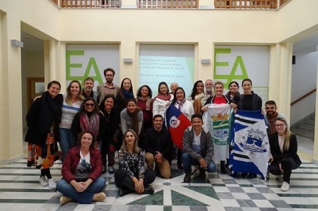 Grupo de pasantes de Brasil y profesorado de la EASP al inicio de la pasantía (JUNTA DE ANDALUCÍA) Grupo de pasantes de Brasil y profesorado de la EASP al inicio de la pasantía (JUNTA DE ANDALUCÍA)