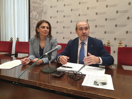 José Maria Corpas y Raquel Ruz en rueda de prensa (PSOE) 