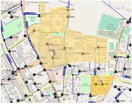 Mapa de inversiones de Endesa en la zona norte de Granada (ENDESA) Mapa de inversiones de Endesa en la zona norte de Granada (ENDESA)