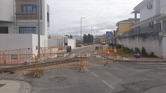 Imagen de las obras de ciclo integral de agua en Churriana de la Vega (EMASAGRA) 