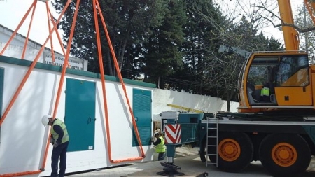 Imagen de la instalación de la caseta del centro transformador (ENDESA) Imagen de la instalación de la caseta del centro transformador (ENDESA)