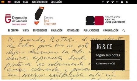 Portada de la web del Centro Guerrero (DIPUTACIÓN) 