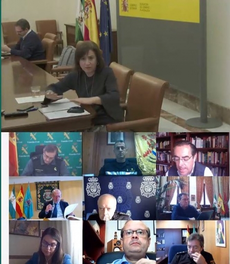Sandra García durante la video reunión con el CECOR (GOBIERNO) Sandra García durante la video reunión con el CECOR (GOBIERNO)