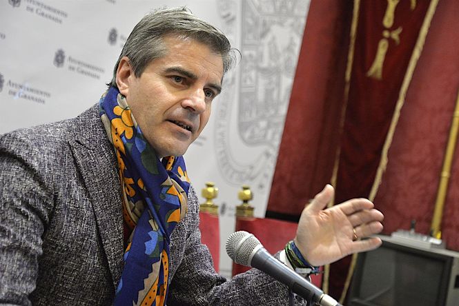 El concejal César Díaz en imagen de archivo en una rueda de prensa (AYUNTAMIENTO)