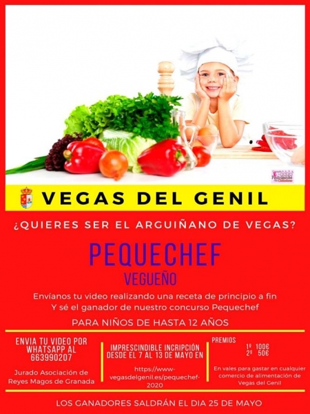Cartel del concurso `Pequechef` (AYTO. VEGAS DEL GENIL) Cartel del concurso `Pequechef` (AYTO. VEGAS DEL GENIL)
