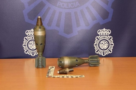 Proyectiles encontrados en un domicilio de Baza (POLICÍA NACIONAL) Proyectiles encontrados en un domicilio de Baza (POLICÍA NACIONAL)