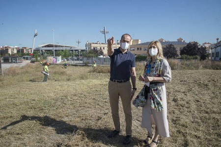 La Concejala de Medio Ambiente, Pepa Rubia ha visitado uno de los solares (JAVIER ALGARRA /AYUNTAMIENTO) La Concejala de Medio Ambiente, Pepa Rubia ha visitado uno de los solares (JAVIER ALGARRA /AYUNTAMIENTO)