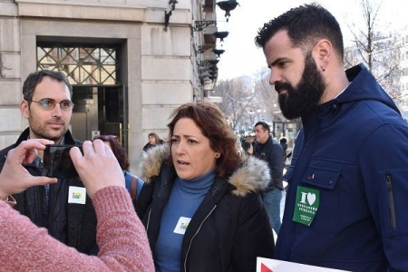 Miembros de IU en una manifestación (IU /ARCHIVO) 