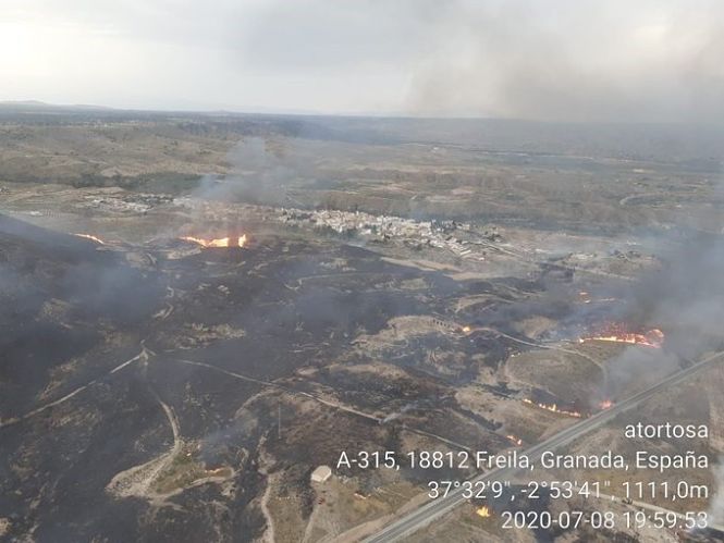 Incendio forestal en Freila (PLAN INFOCA)