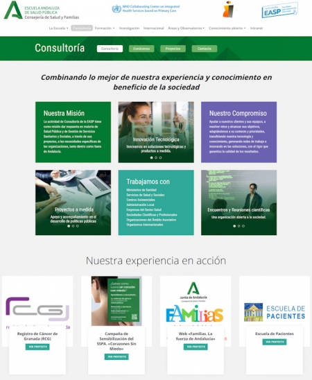 Imagen de la Web de la EASP (EASP)