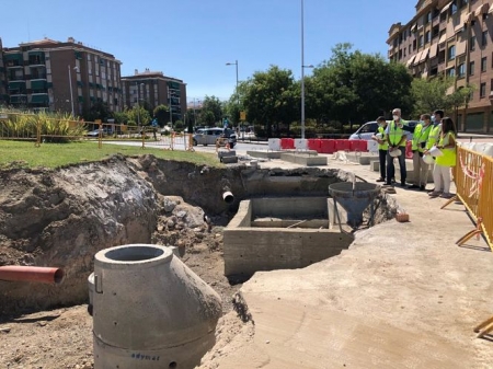 Imagen de las obras del nuevo colector (AYTO. GRANADA) 
