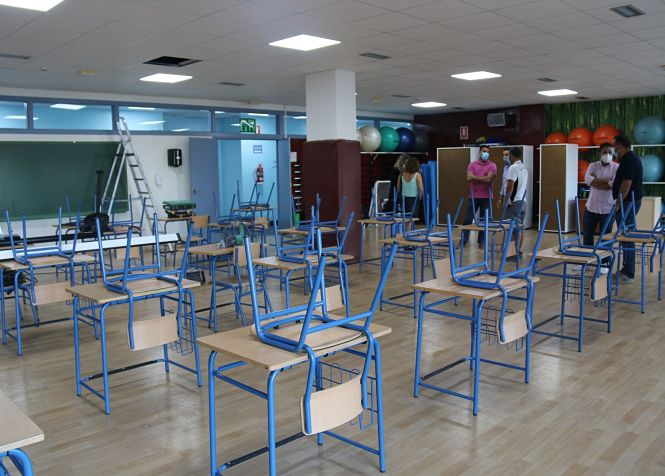 Una de las aulas montada por el Ayuntamiento de Alhendín (AYTO. ALHENDÍN)