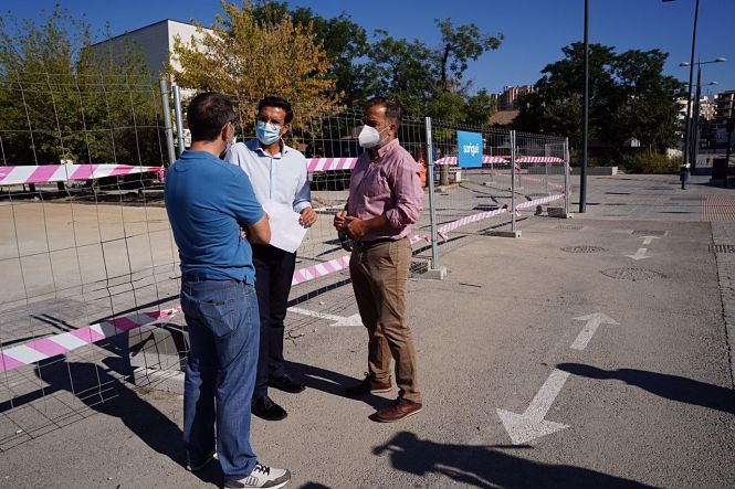 Visita a las obras de los Paseíllos Universitarios (PSOE) 