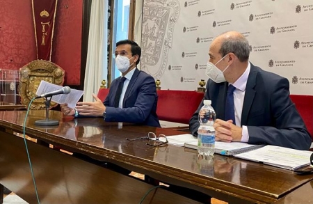 Paco CUenca y José Maria COrpas en rueda de prensa (PSOE) Paco CUenca y José Maria COrpas en rueda de prensa (PSOE)