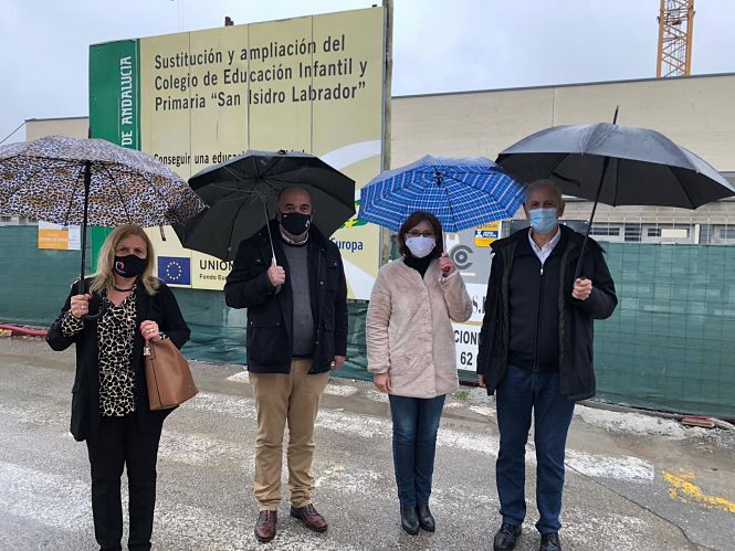 Mar Sánchez junto a los concejales de CS en Albolote en el Colegio de El Chaparral (CIUDADANOS) 