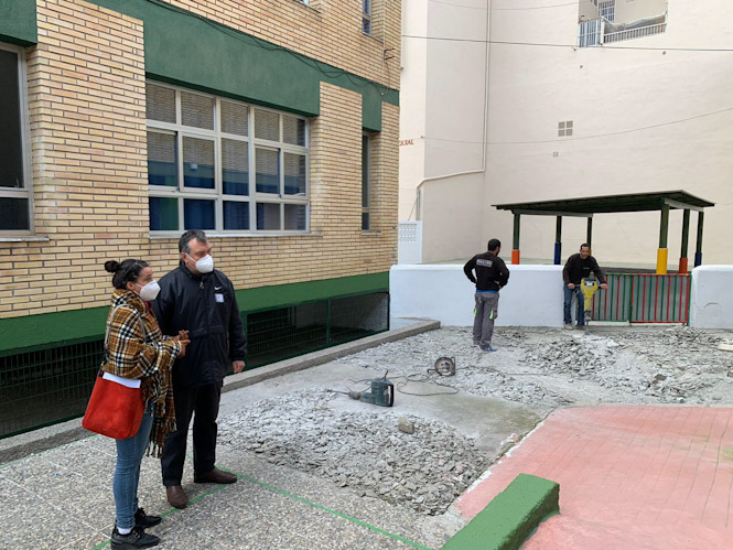 Imagen de la visita a las obras (AYTO. ALMUÑECAR) 
