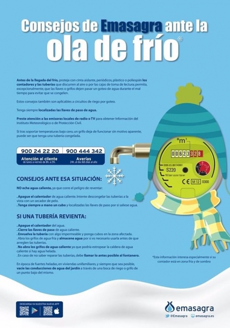 Campaña informativa para proteger contadores y tuberías (EMASAGRA) Campaña informativa para proteger contadores y tuberías (EMASAGRA)