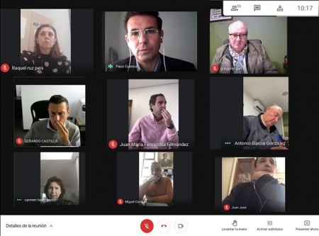 Imagen de la reunión telemática (PSOE) Imagen de la reunión telemática (PSOE)