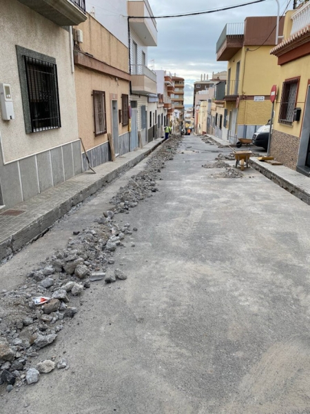 Imagen de las obras en una calle de Motril (AYTO. MOTRIL) Imagen de las obras en una calle de Motril (AYTO. MOTRIL)