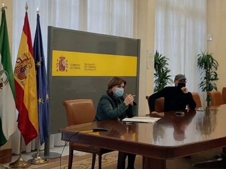 Sandra García durante la reunión (DELEGACIÓN DEL GOBIERNO) Sandra García durante la reunión (DELEGACIÓN DEL GOBIERNO)