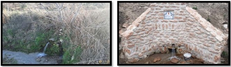 Antes y después de la restauración del cañico Zalema (ALJHISUR) Antes y después de la restauración del cañico Zalema (ALJHISUR)