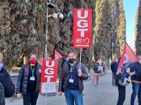 Imagen de la protesta de los trbajadores (UGT) Imagen de la protesta de los trbajadores (UGT)