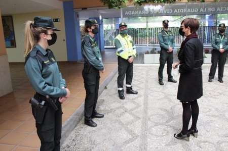 La directora de la Guardia Civil, María Gámez, durante su visita a los miembros del cuerpo en la provincia de Granada (GUARDIA CIVIL) La directora de la Guardia Civil, María Gámez, durante su visita a los miembros del cuerpo en la provincia de Granada (GUARDIA CIVIL)