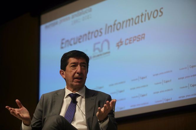 El vicepresidente de la Junta y consejero de Turismo,Juan Marín (MARÍA JOSÉ LÓPEZ / EUROPA PRESS/MARÍA JOSÉ LÓPEZ)