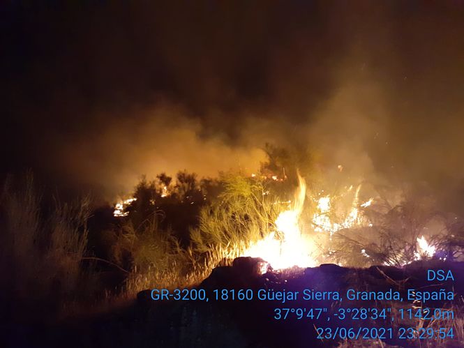 Lugar donde se ha producido el incendio (PLAN INFOCA)