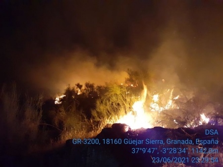 Lugar donde se ha producido el incendio (PLAN INFOCA) Lugar donde se ha producido el incendio (PLAN INFOCA)