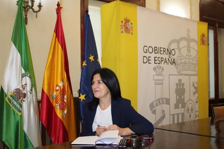   La subdelegada del gobierno, Inmaculada López Calahorro en rueda de prensa (SUBDELEGACIÓN)