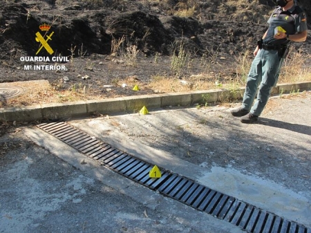 Lugar donde se produjo el incendio (GUARDIA CIVIL) Lugar donde se produjo el incendio (GUARDIA CIVIL)