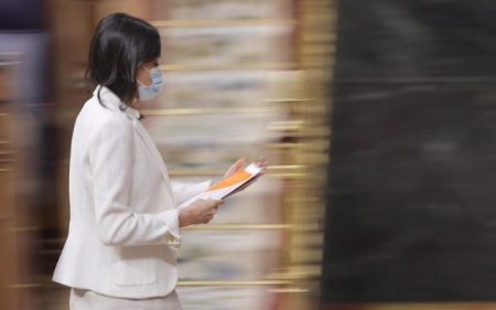 La líder de Cs, Inés Arrimadas, en una sesión de control al Gobierno en el Congreso de los Diputados (EUROPA PRESS/E. PARRA. POOL ) La líder de Cs, Inés Arrimadas, en una sesión de control al Gobierno en el Congreso de los Diputados (EUROPA PRESS/E. PARRA. POOL )