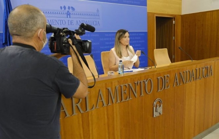 La portavoz adjunta del Grupo Socialista en el Parlamento andaluz, María Márquez, en rueda de prensa en una foto de archivo (RAUL DIAZ/PSOE-A) La portavoz adjunta del Grupo Socialista en el Parlamento andaluz, María Márquez, en rueda de prensa en una foto de archivo (RAUL DIAZ/PSOE-A)