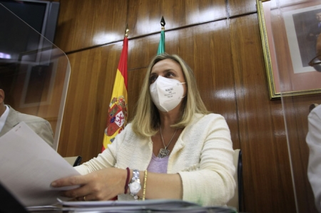Marifran Carazo durante la comisión de Fomento (JUNTA)