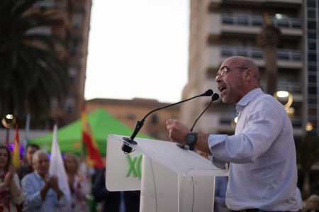 Jorge Buxadé durante su intervención en Motril (VOX) Jorge Buxadé durante su intervención en Motril (VOX)