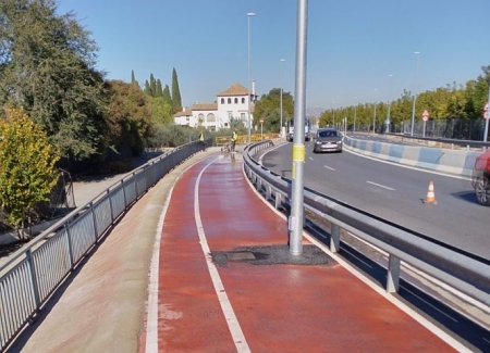 Obras en el carril bici de La Zubia (AYUNTAMIENTO) Obras en el carril bici de La Zubia (AYUNTAMIENTO)