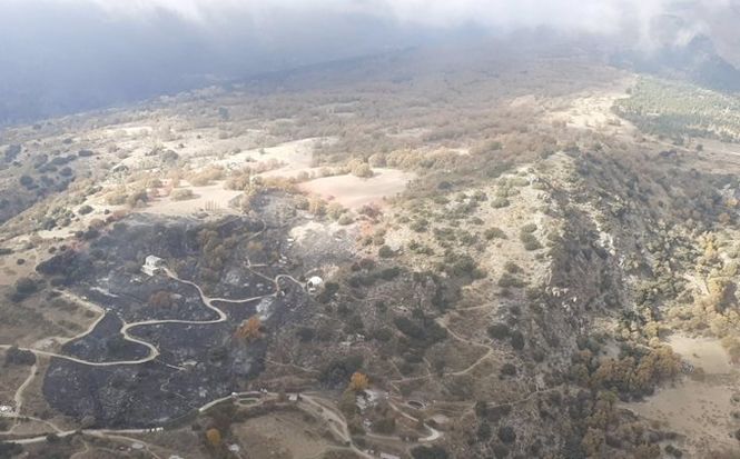 Zona donde se ha declarado el incendio forestal en Soportújar (INFOCA)