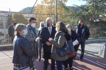 Imagen de la visita a Lancha del Genil (JAVIER ALGARRA / AYUNTAMIENTO) Imagen de la visita a Lancha del Genil (JAVIER ALGARRA / AYUNTAMIENTO)
