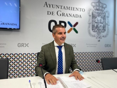 El portavoz del PP en el Ayuntamiento de Granada, César Díaz (PP)